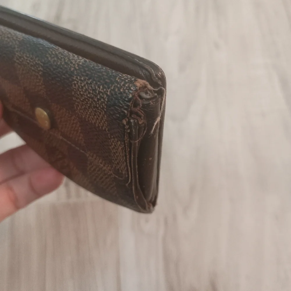 LOUIS VUITTON Coin Case Ludlow Damier Ebene Brown PVC Mens
